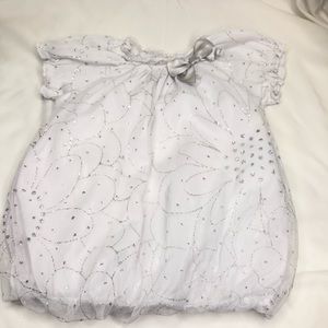 white silver glitter dress 24M Healthtex